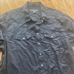 Old Navy Black Casual Button Down Shirt